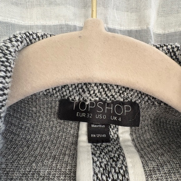 Topshop Heather Gray Blazer-Style Knit Cardigan Sweater size 0 - Picture 6 of 8